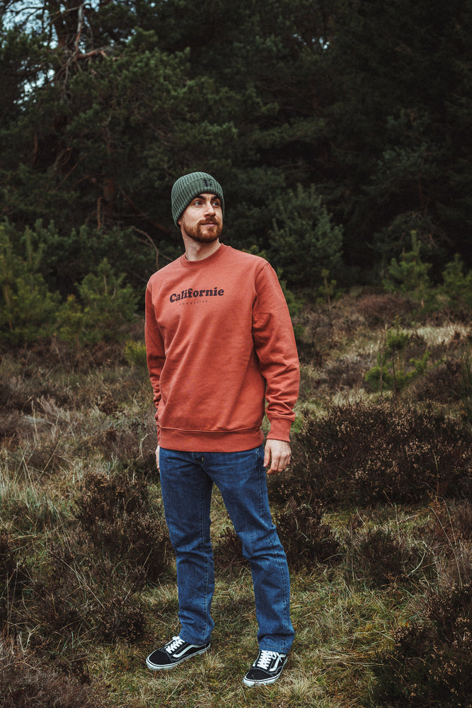 Crewneck Vintage Logo Rusty Brown