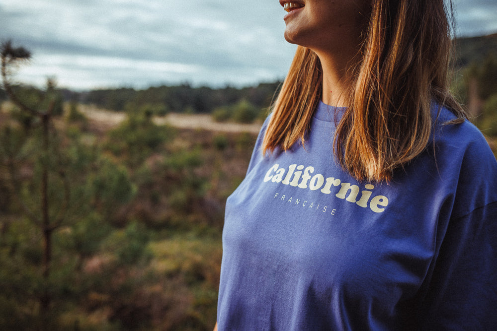 Women Crop T-shirt Vintage Logo Purple