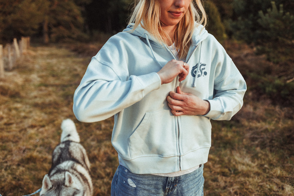 Women Zipped Hoodie Fox Ice