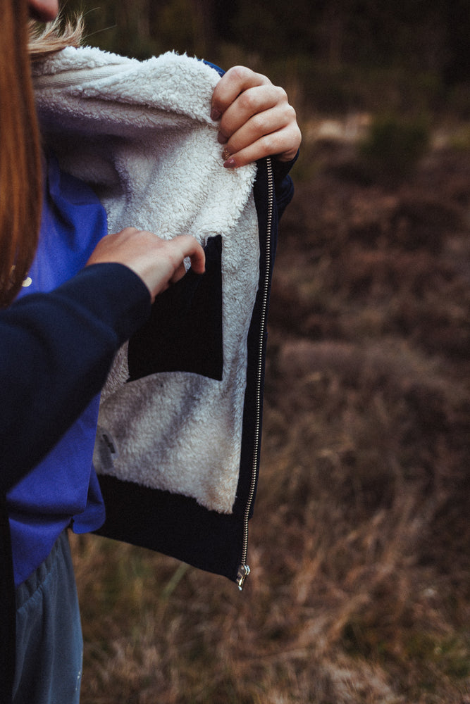 Hoodie Sherpa Navy CF Tree