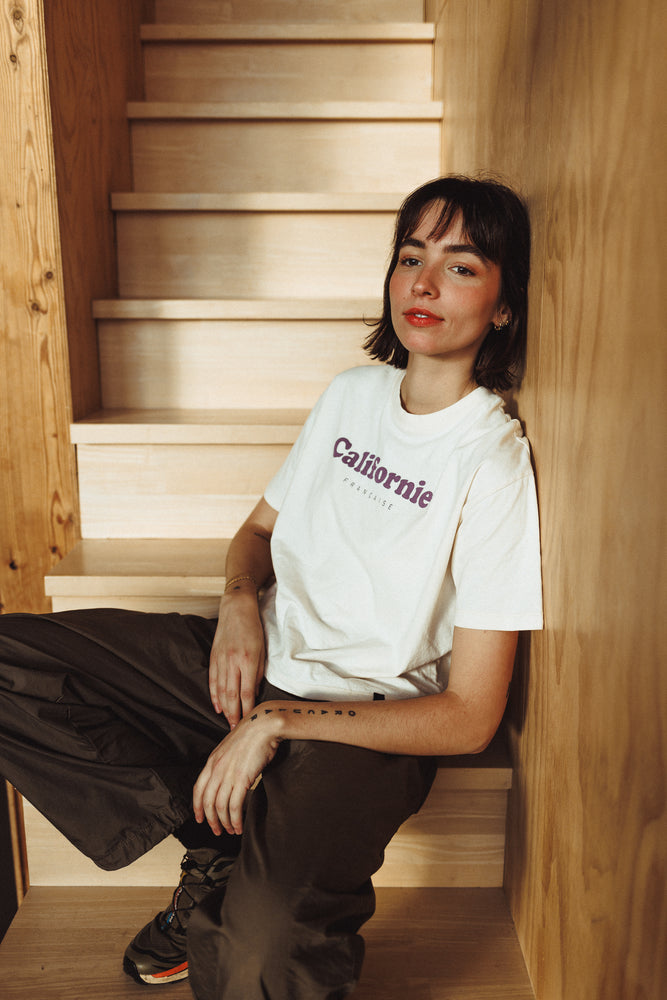 Women T-shirt Crop Vintage Logo Raw