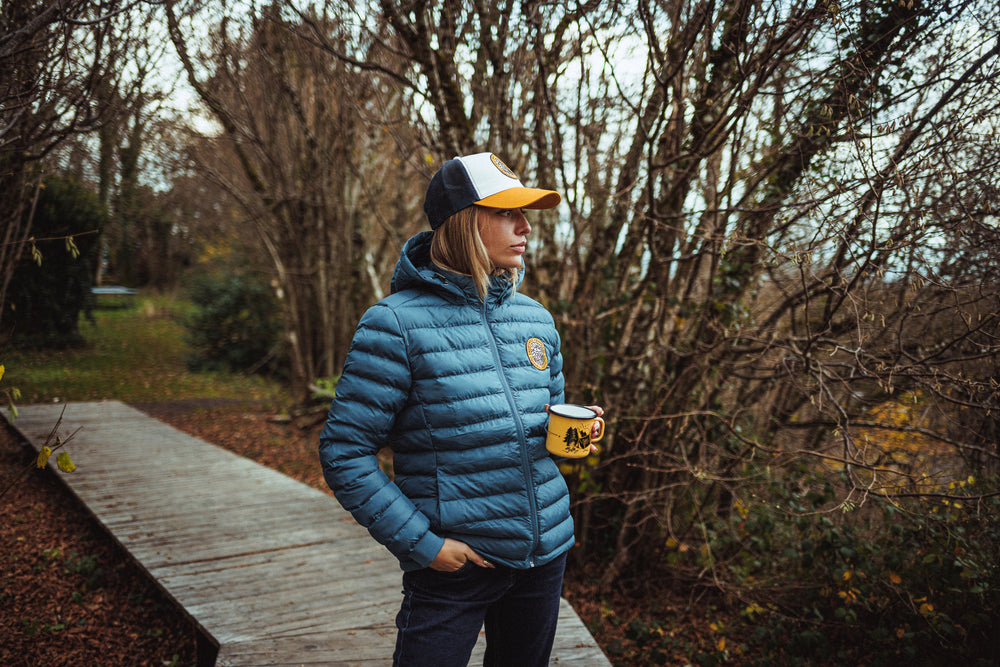 Women Puffy Volcanic Sunset Cobalt