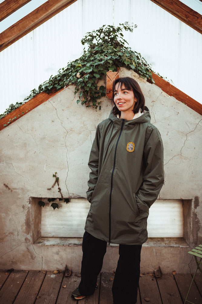 Long Jacket Sherpa Volcanic Sunset Khaki