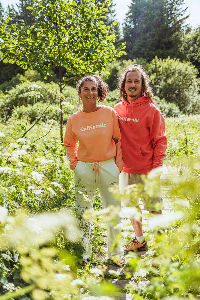 Hoodie Vintage Logo Coral Unisex