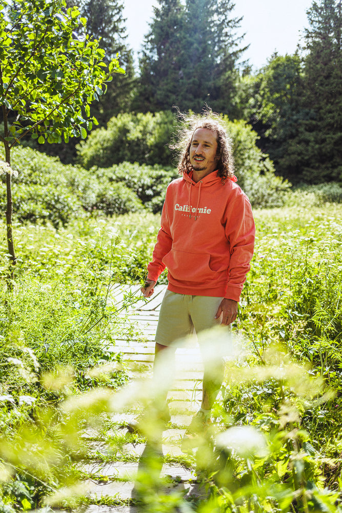 Hoodie Vintage Logo Coral Unisex