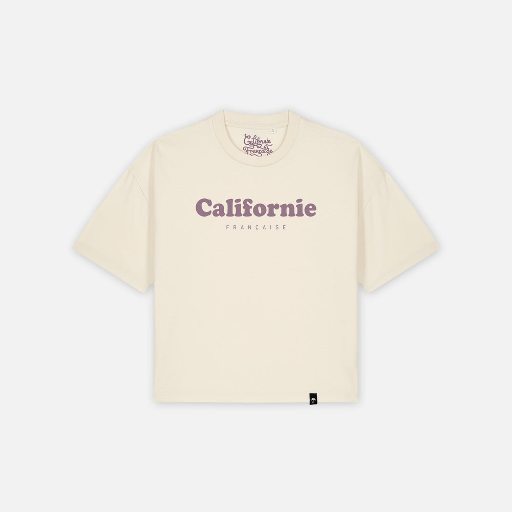 Women T-shirt Crop Vintage Logo Raw