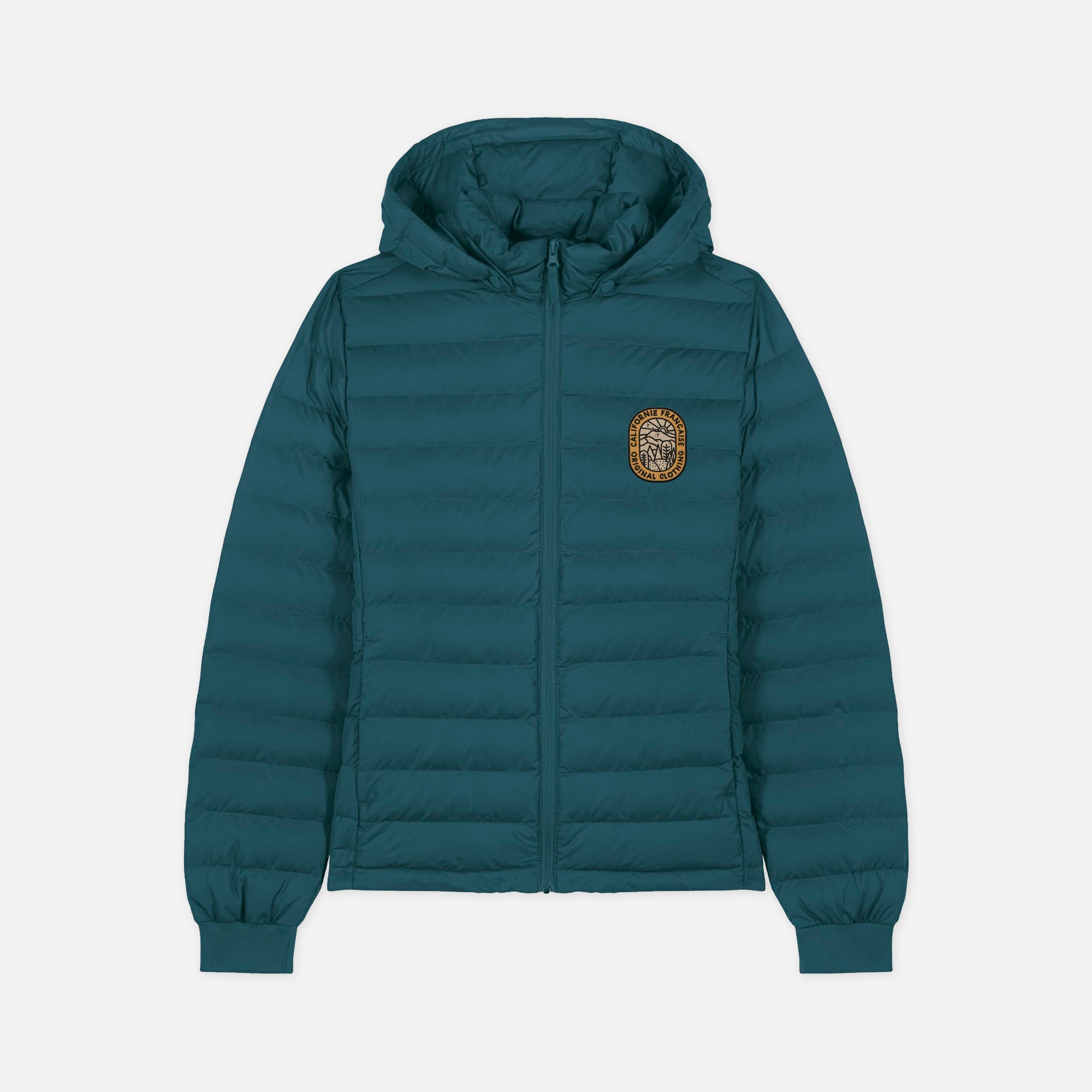 Women Puffy Jacket Volcanic Sunset Cobalt