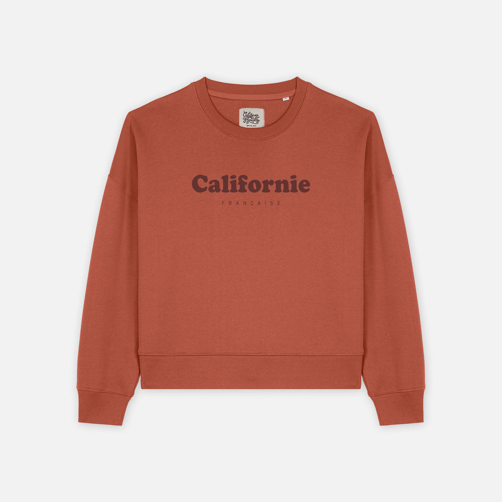 Women Crewneck Vintage Logo Rusty Brown