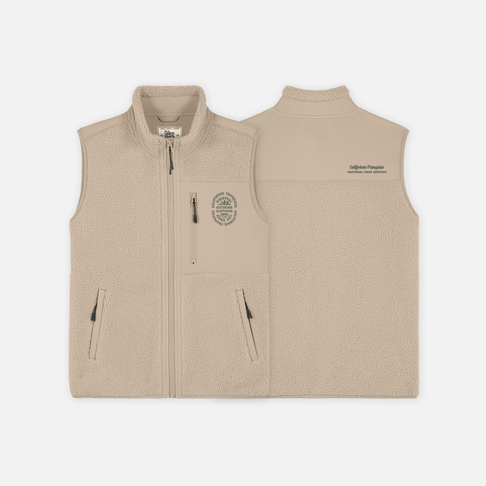 Zipped Fluffy Warmer Sand