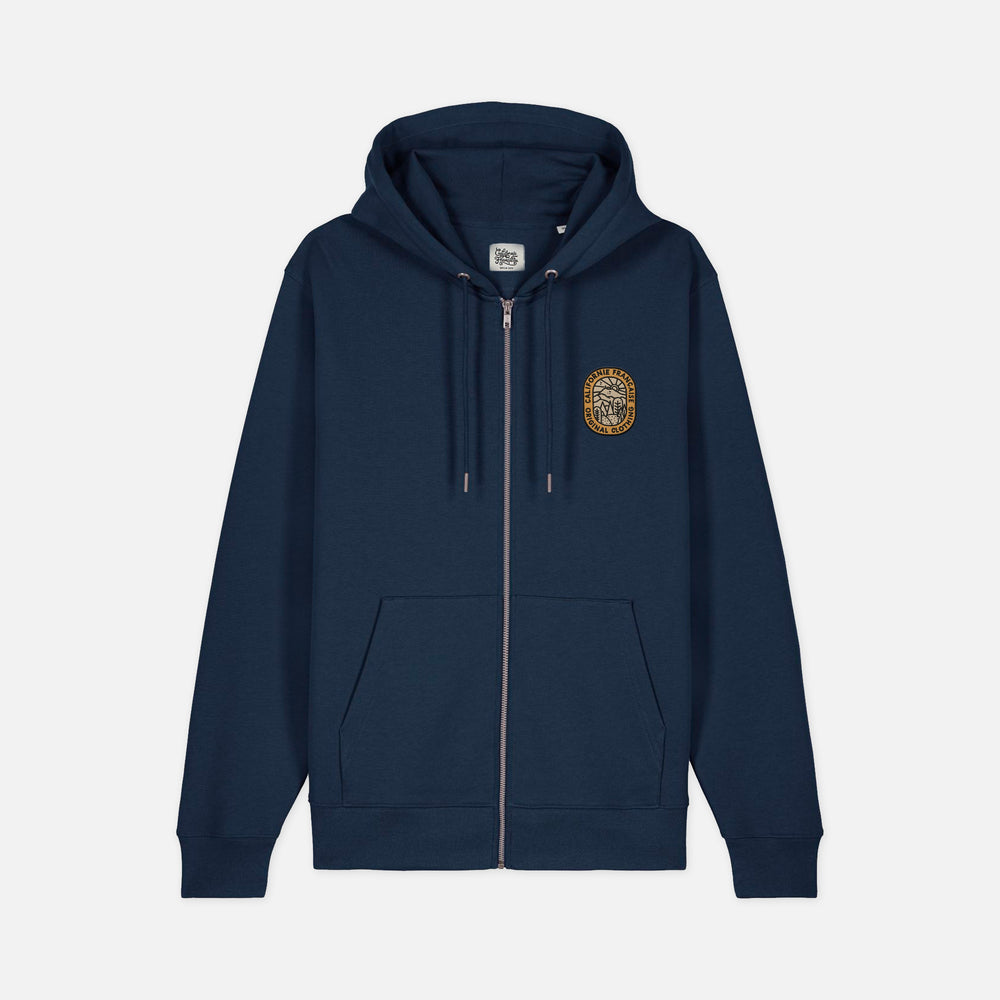 Zipped Hoodie Volcanic Sunset Navy